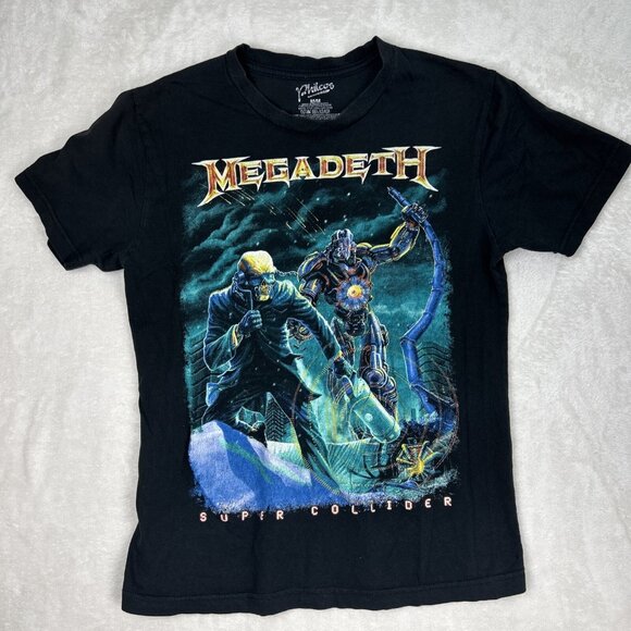 Megadeth Super Collider 2013 Shirt Tour Concert Medium Mens Black Metal Merch - Picture 1 of 8